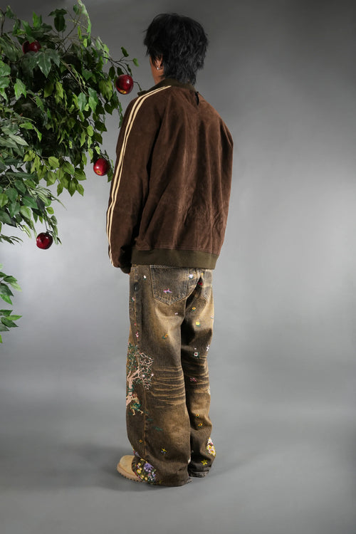 Embroidered Flower Jeans